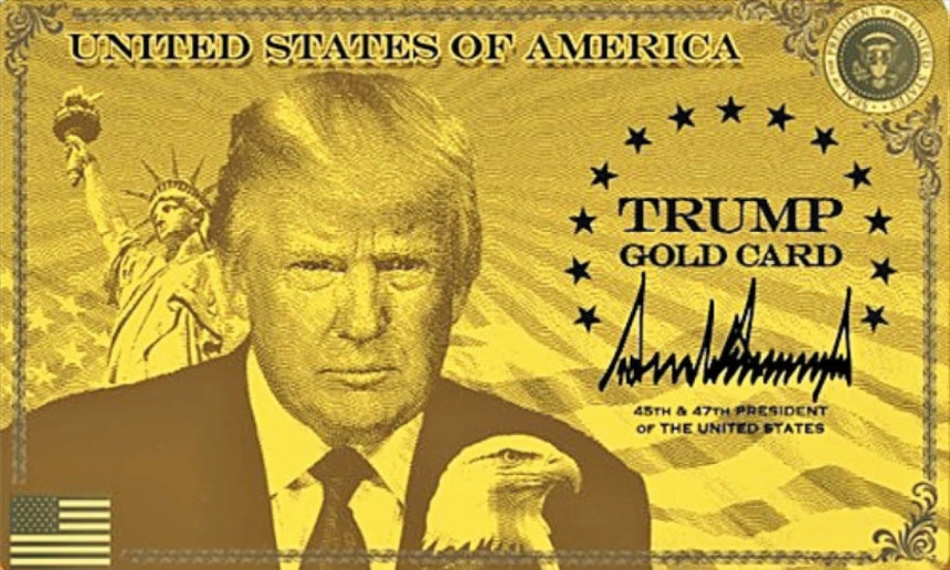 ‘트럼프 골드카드’공식 홈페이지 15억원 내면 美 영주권… 골드카드 신청 시작 미국이 10일 돈을 내면 영주권을 주는‘트럼프 골드카드’신청 사이트를 개설했다.종류는 3가지로,100만달러(약 15억원)를