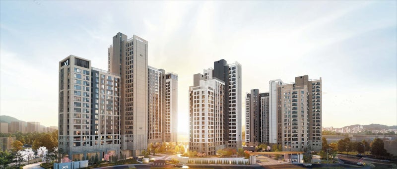 全 가구 중대형으로 구성… 신분당선 역세권