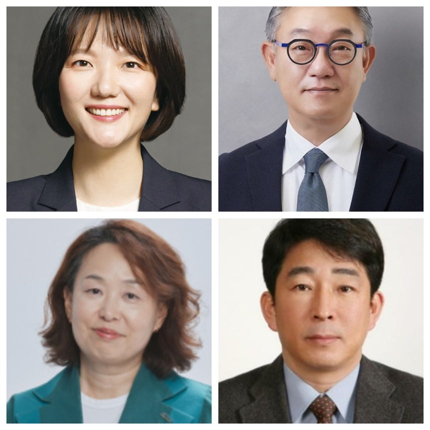 한국한림공학원 2026년 신입 일반회원에 선정된 이들.왼쪽 위부터 시계방향으로 최수연 네이버 대표,현신균 LG CNS 대표,김익수 일본 신슈대 부총장,이현숙 서울대 생명과학부 교수.