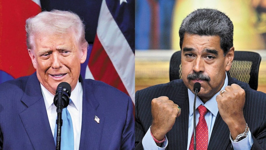 도널드 트럼프(왼쪽) 미국 대통령과 니콜라스 마두로 베네수엘라 대통령.