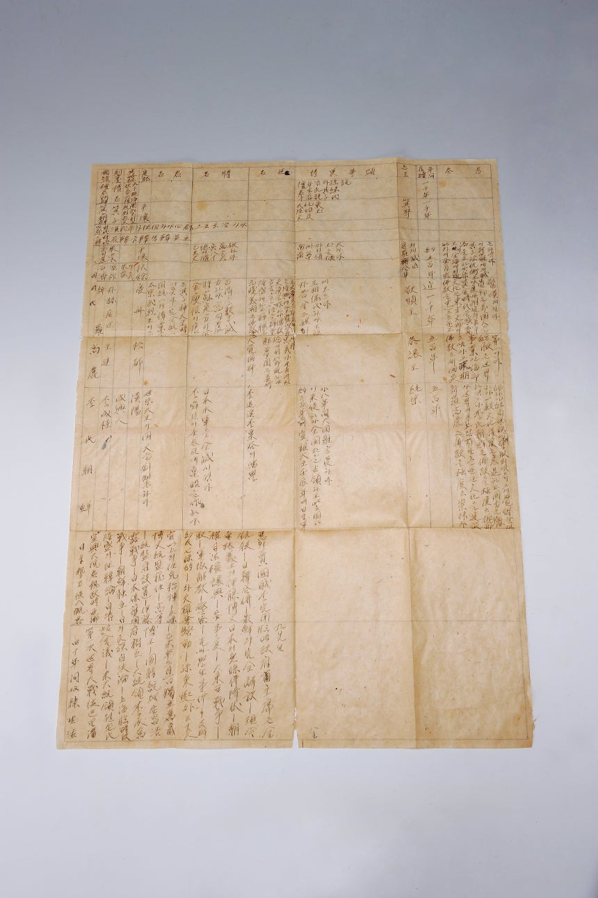 성철 스님이 묘엄 스님의 공부를 위해 직접 만들어 준 '한국사 연표'./조계종출판사