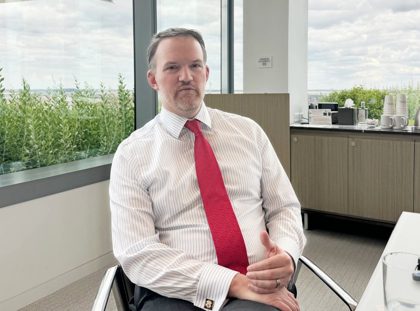 제이미슨 그리어 무역대표부(USTR) 대표가 지난 2024년 워싱턴 DC의 사무실에서 본지와 인터뷰를 하고 있다./워싱턴=김은중 특파원