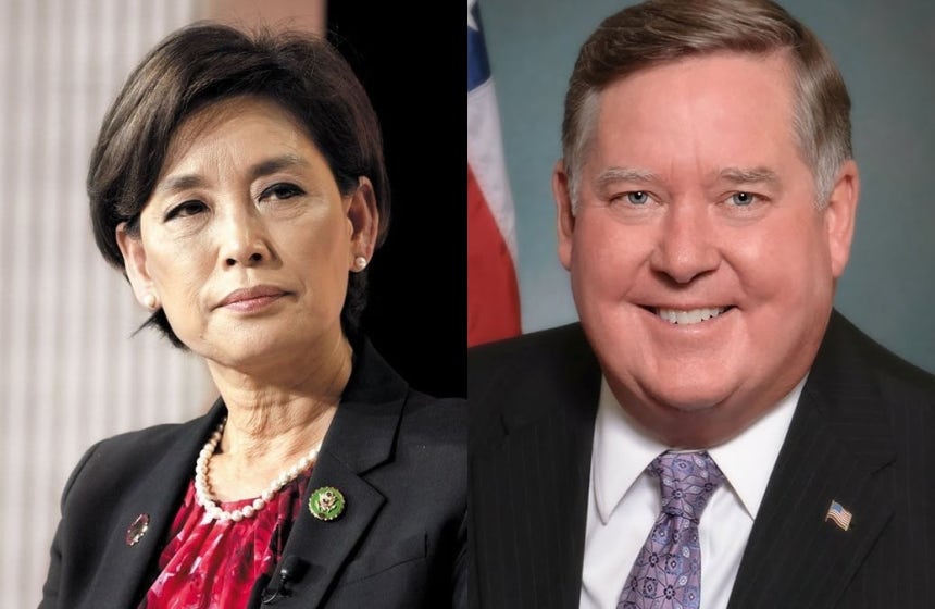 미 연방 의회 유일한 한국계 공화당 하원의원인 영 김(왼쪽) 의원이 오는 6월 예비선거(Primary·총선 예비경선)에서 같은 당 17선 거물인 켄 캘버트 의원과 맞붙게 됐다.선거구 재획정 여파로 현역 의원 간의 