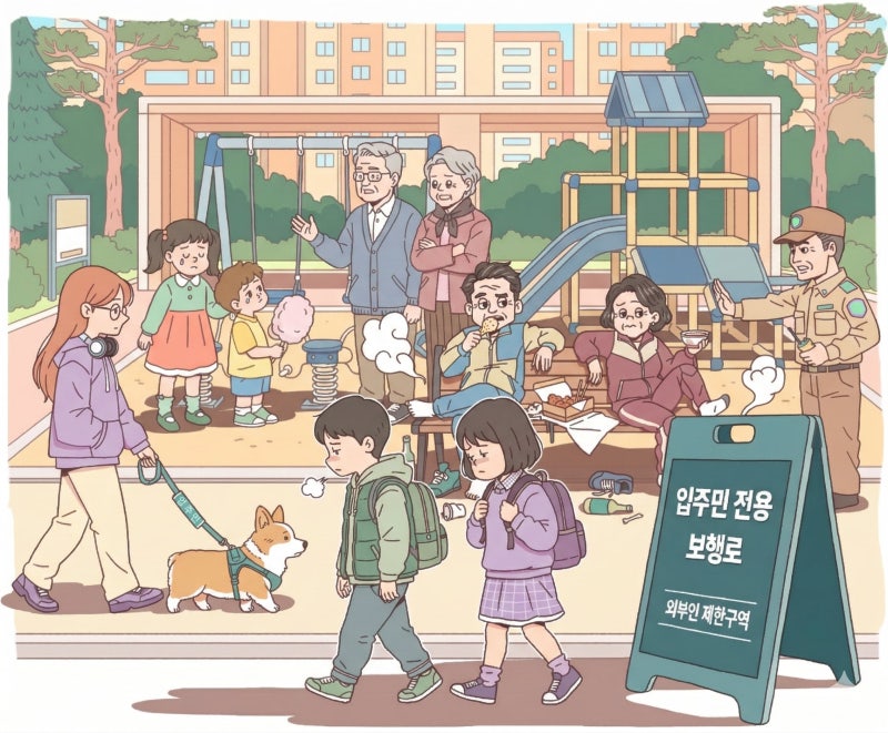 외부인 출입 금지… ‘우리만의’ 콘크리트 유토피아