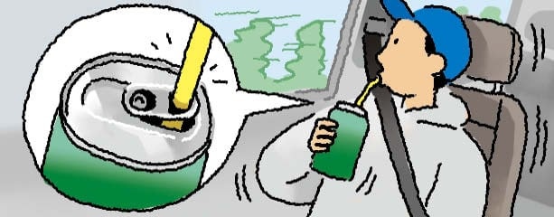 [리빙포인트] 캔 음료에 빨대 고정하는 법