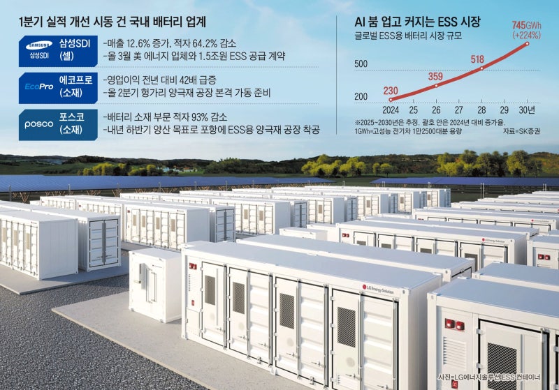 “전기차 수요 둔화 뚫어라”… ESS 투자에 울고 웃은 배터리 업체들