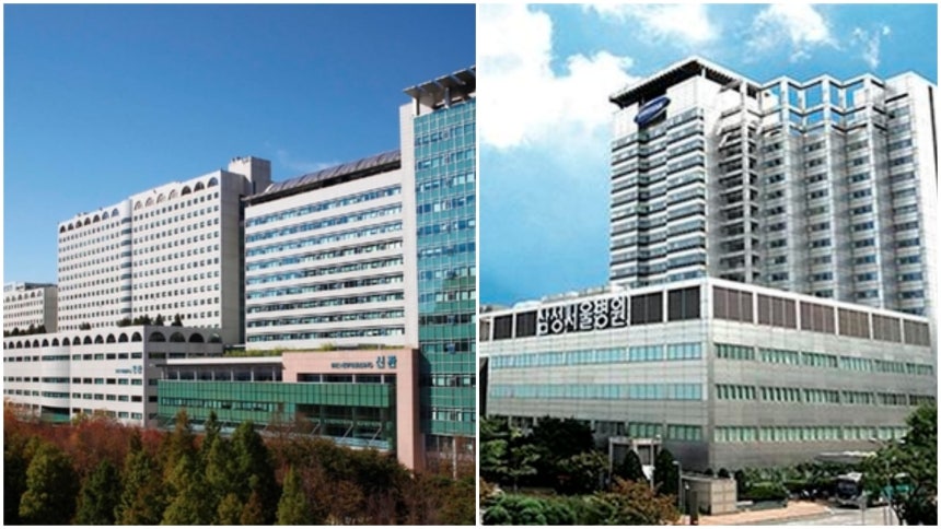 서울 송파구 풍납동 서울아산병원(왼쪽)과  강남구 일원동 삼성서울병원. /조선일보DB