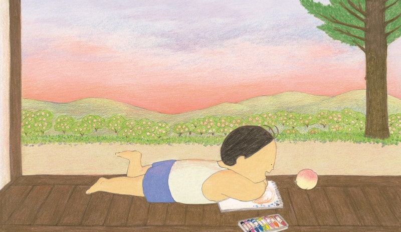 [그림이 있는 도서관] 애벌레야, 넌 좋겠다… 너보다 큰 복숭아를 먹잖아!