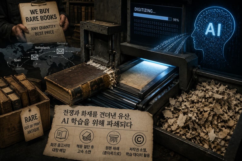 희귀서적 디지털화한 후 원본 없애는 AI기업들