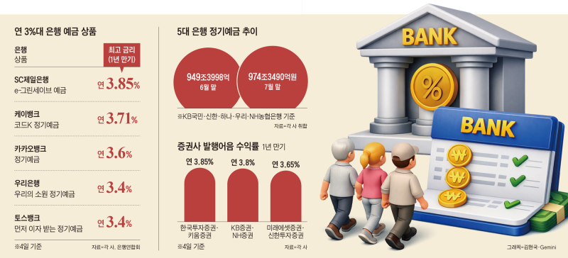 금리 상승기, 3·6개월 예금 가입… 소액 나눠 담기도