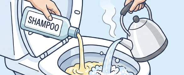 [리빙포인트] 변기 막히면 샴푸 써보세요