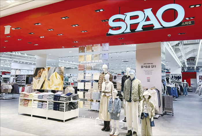  이랜드 SPA 브랜드‘스파오’는 지난해 매출 6000억원을 넘어서며 패션 부문 호실적을 견인했다.사진은 스파오 스타필드 고양점.(이랜드 제공)