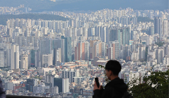 서울 남산에서 바라본 도심. (매경DB)