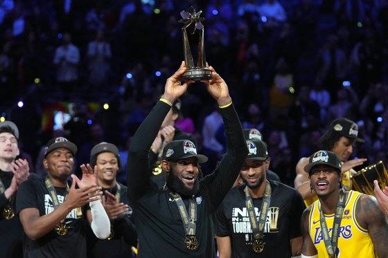 <b>레이커스</b>, NBA 컵대회 초대 <b>챔피언</b>...MVP는 '킹' 르브론