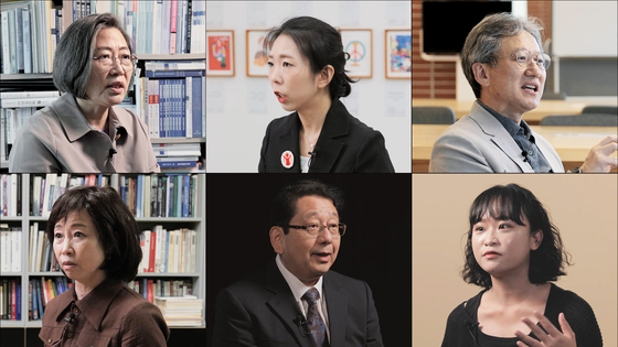 (왼쪽부터) 이수정 경기대 교수, 고우현 세이브더칠드런 매니저, 홍영오 한국형사·법무정책연구원 선임연구위원, 곽금주 서울대 교수, 호사카 유지 세종대 교수, 예유첸(대만) 한국외대 재학생