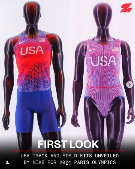 나이키가 공개한 미국 대표팀 육상 경기복. 사진 시티우스 인스타그램 캡처