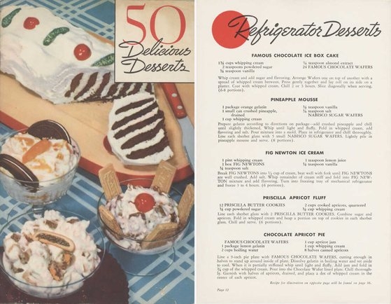 1938년 미국의 식품 기업인 나비스코(Nabisco)가 내놓은 요리책에 소개된 아이스박스. 투썸플레이스