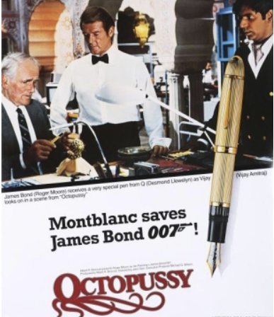 '007옥토퍼시(1984)'에서 제임스 본드의 목숨을 구한 만년필. 유튜브