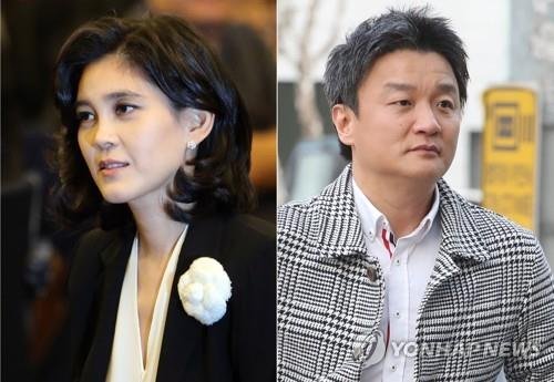 이부진 호텔신라 사장(왼쪽)과 임우재 전 삼성전기 상임고문. 연합뉴스
