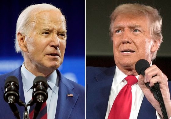 Former U.S. President Donald Trump (right) and President Biden. AP=Yonhap News