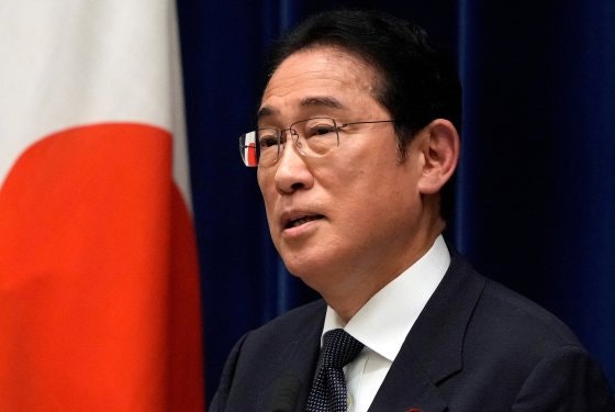 지난 6월 기자회견에 나선 기시다 후미오 일본 총리.로이터=연합뉴스