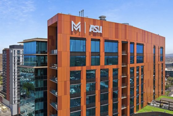 ASU 캠퍼스 내에 우뚝 솟은 20층짜리 건물은 '대학 은퇴자 커뮤니티(URC)'인 미라벨라다. 사진 퍼시픽 리타이어먼트 서비스 홈페이지 캡처