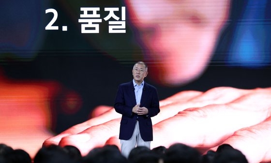 정의선 현대차 회장은 2024년 신년사를 기아 오토랜드 광명에서 발표했다. 연합뉴스