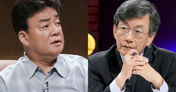 백종원(왼쪽)과 손석희. 사진 MBC 캡처