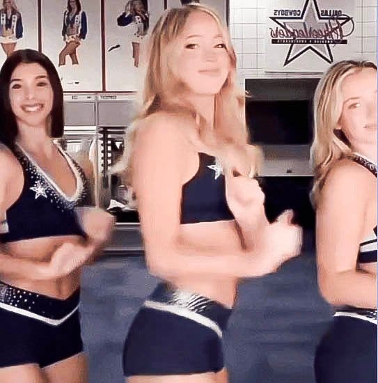 Dallas Cowboys cheerleaders, the best cheerleader team in the United States NFL, dancing the 'Pikki Pikki Dance'. Photo captured from TikTok