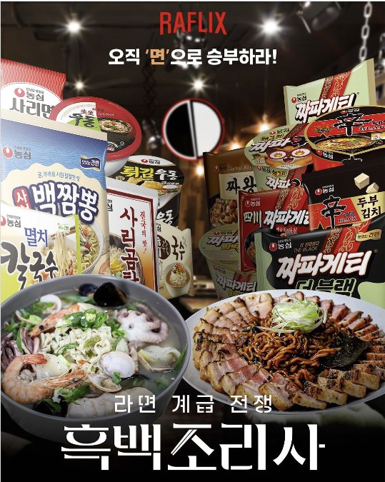 When chef Yoon Nam-no received high scores for using Neoguri ramen to make 'Pad Thai' on Black and White Chef, Nongshim posted a parody post on their own SNS. Nongshim Instagram Capture