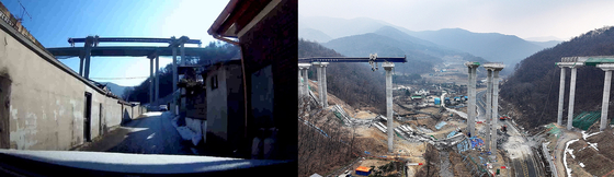 Sejong Pocheon Expressway在Sejong Province的第9側橋倒塌前三天生下了10人傷亡。圖片