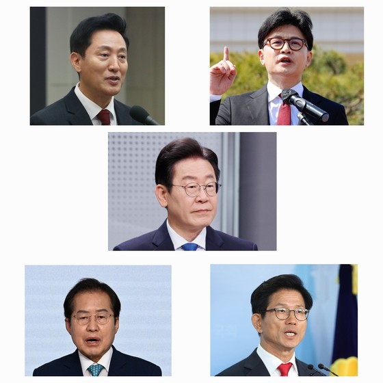 이재명 대선 독주 체제, 국힘 누구와 붙어도 과반 [중앙일보 여론조사]
