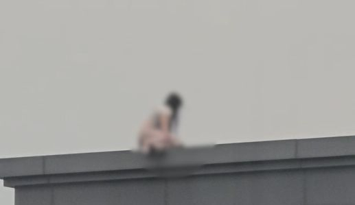 강남구 역삼동 투신 소동.사진 인터넷 캡처