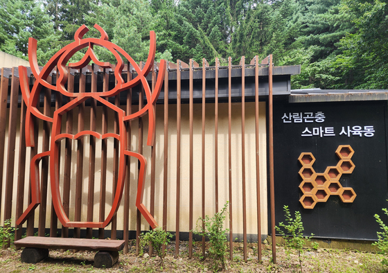 장수하늘소를 복원 중인 국립수목원 산림곤충스마트사육동.국립수목원 제공
