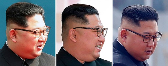 김정은 북한 국무위원장의 독특한 머리 스타일.연합뉴스