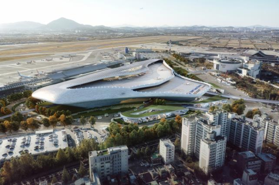지난해 서울시가 발표한 강서구 공항동 김포공항 인근 UAM 복합환승시설 조감도.사진 서울시
