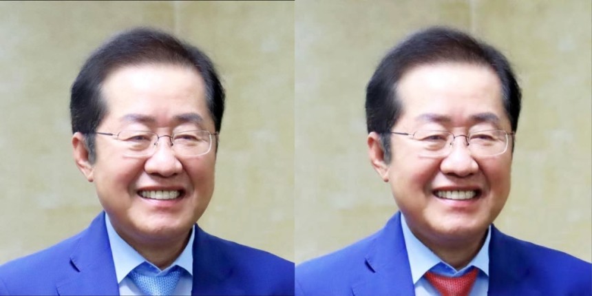 교체된 홍 전 시장의 페이스북 프로필 사진.