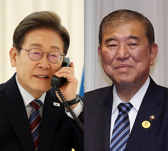 이재명 대통령과 이시바 시게루 일본 총리. 중앙포토