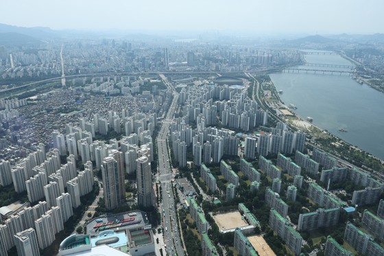 서울 강남·송파구 일대 아파트 단지 전경. 연합뉴스