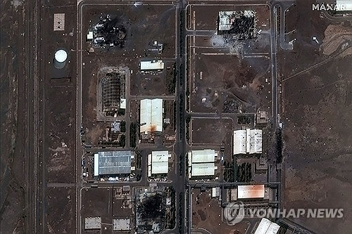 막사 테크놀로지가 위성으로 촬영한 나탄즈 핵 시설 파괴 모습. [AFP 연합뉴스 자료사진. 재판매 및 DB 금지]