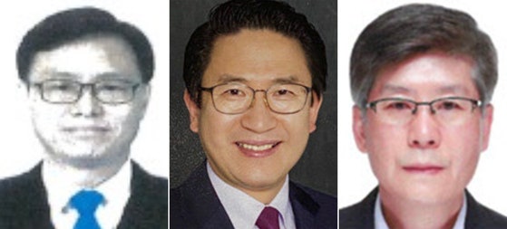 이재명 대통령은 29일 국가정보원 1·2차장과 기획조정실장 인사를 단행했다고 강훈식 대통령실 비서실장이 용산 대통령실에서 브리핑을 통해 밝혔다. 사진 왼쪽부터 이동수 국가정보원 1차장, 김호흥 2차장, 김희수 기조실