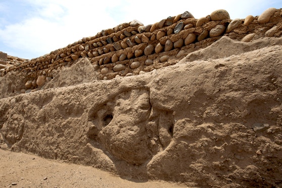A view of the archaeological zone in the northern Barranca province as archaeologists on Thursday unveiled a 3,500-year-