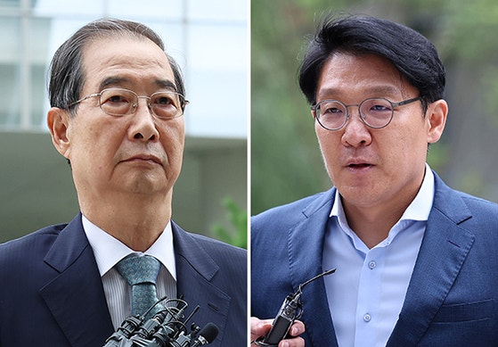 [사진] 한덕수·김상민, 김건희 특검 출석