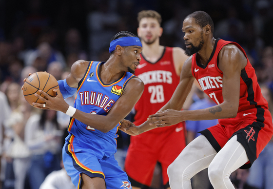 OKC, <b>개막전</b>서 <b>휴스턴</b> 제압...르브론 빠진 레이커스는 패배