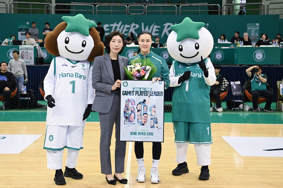 38세 <b>김정은</b> 여자프로농구 <b>최다</b> 601경기 <b>출전</b> 대기록