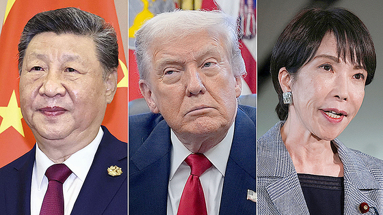 시진핑 중국 국가주석,도널드 트럼프 미국 대통령,다카이치 사나에 일본 총리=연합뉴스