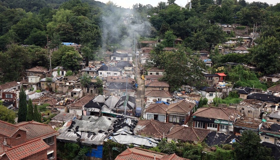 서울의 마지막 달동네로 불렸던 백사마을.지난해 9월 모습이다.현재는 재개발 공사 중이다.뉴스1
