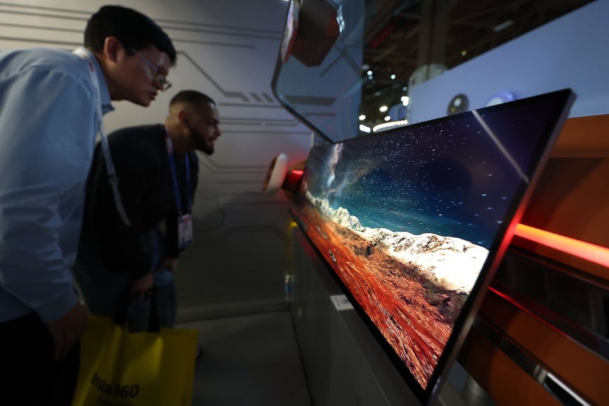 TCL CSOT의 미래형 자동차 대시보드.[연합뉴스]