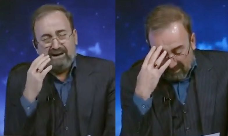 방송 중 손 떨더니…하메네이 사망 전하던 이란 앵커 오열