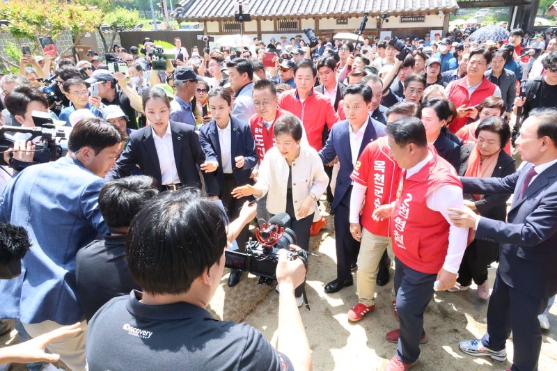 “박근혜, 선대위원장 같다”…충청·부울경·강원 광폭 행보